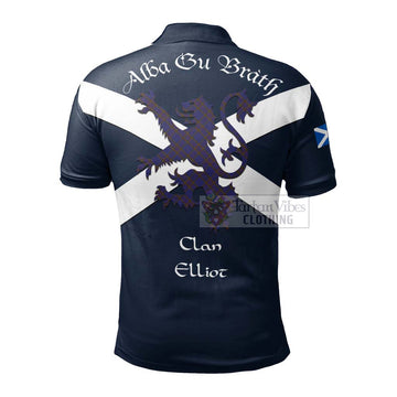 Tartan Vibes Clothing Elliot Tartan Lion Rampant Polo Shirt – Proudly Display Your Heritage with Alba Gu Brath and Clan Name