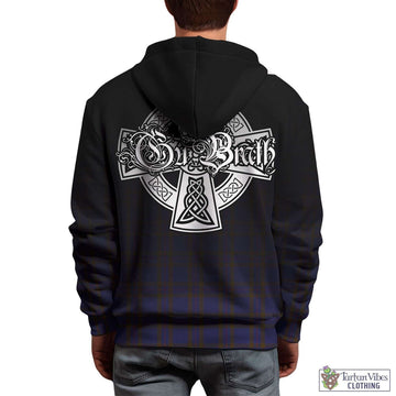 Tartan Vibes Clothing Elliot Tartan Hoodie Featuring Alba Gu Brath Family Crest Celtic Inspired