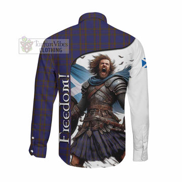 Elliot Crest Tartan Long Sleeve Button Shirt Inspired by the Freedom of Scottish Warrior