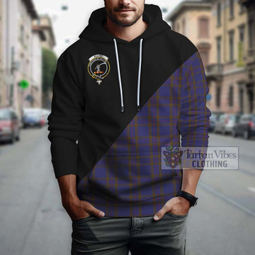 Elliot Tartan Hoodie with Family Crest and Military Logo Style - Tartanvibesclothing Shop