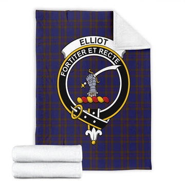 Elliot Tartan Blanket with Family Crest