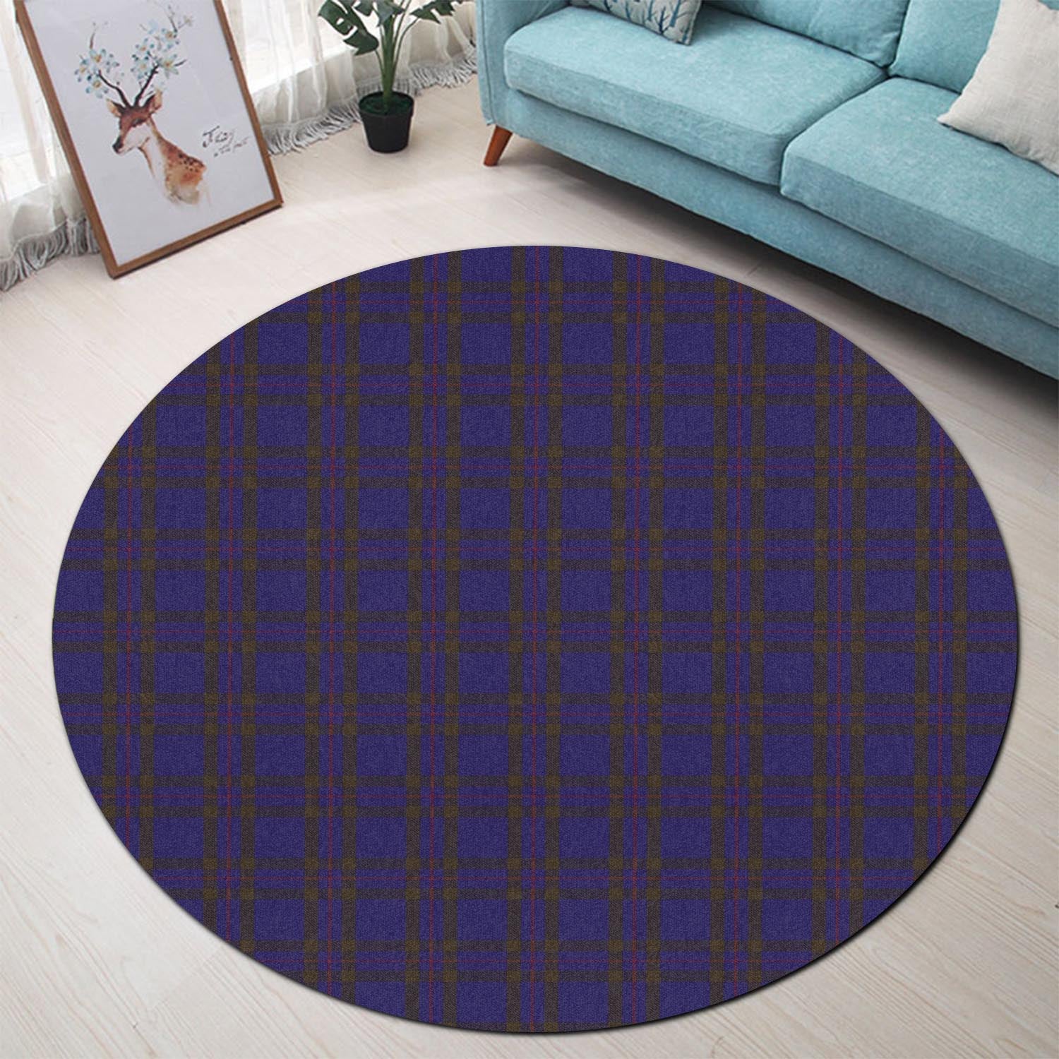 Elliot Tartan Round Rug - Tartanvibesclothing
