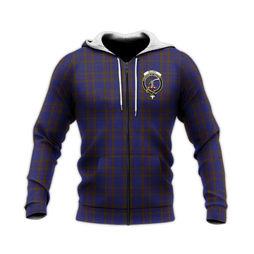 Elliot Tartan Knitted Hoodie with Family Crest