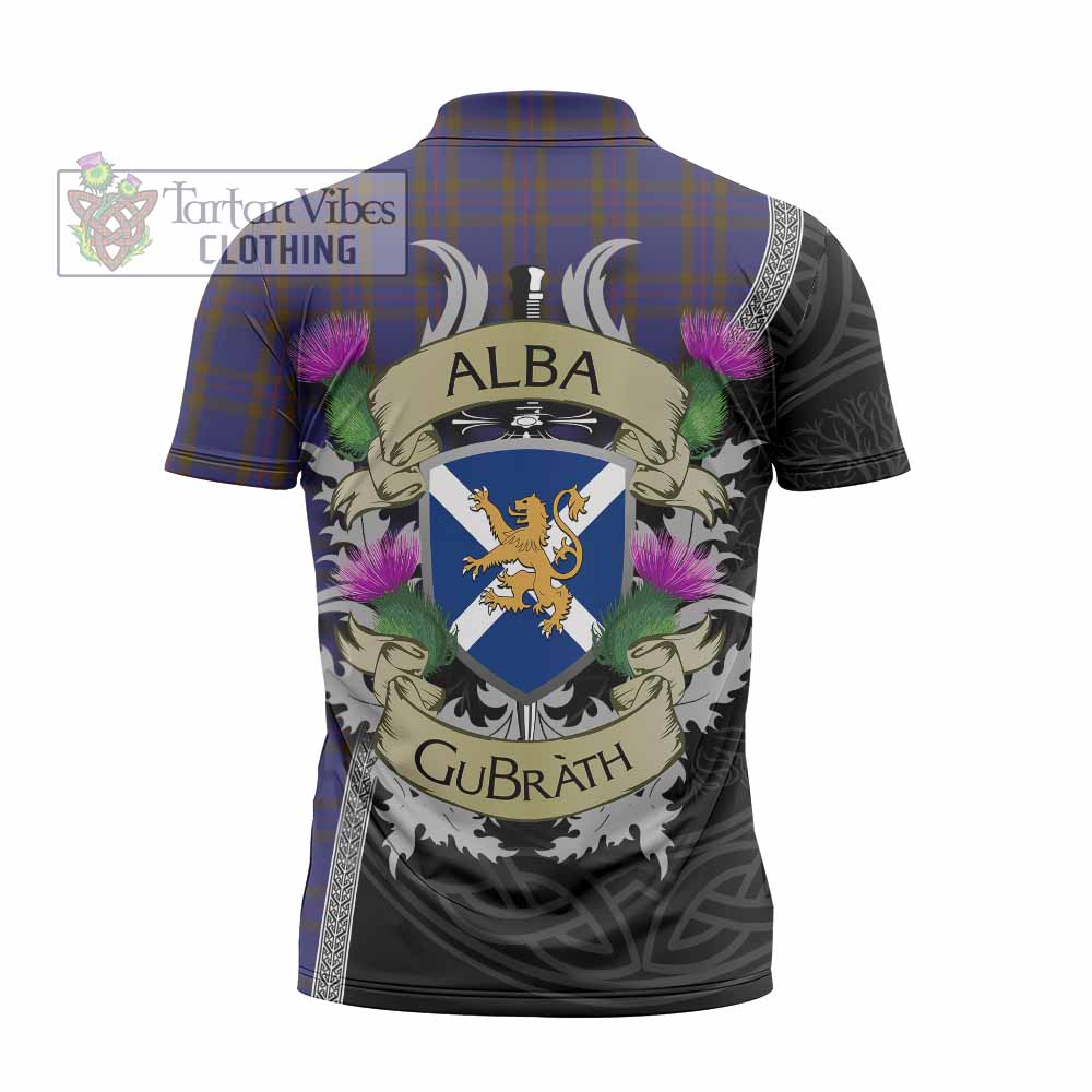 Tartan Vibes Clothing Elliot Tartan Family Crest Zipper Polo Shirt Lion Rampant Royal Thistle Shield Celtic Inspired