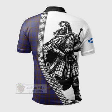 Tartan Vibes Clothing Elliot Tartan Clan Crest Polo Shirt with Highlander Warrior Celtic Style