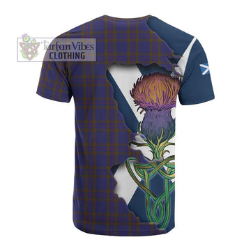 Tartan Vibes Clothing Elliot Tartan Family Crest Cotton T-shirt Scottish Thistle Celtic Inspired