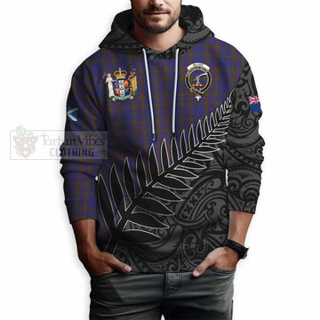Elliot Crest Tartan Hoodie with New Zealand Silver Fern Half Style