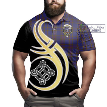 Elliot Tartan Polo Shirt with Family Crest and Celtic Symbol Style - Tartan Vibes Clothing