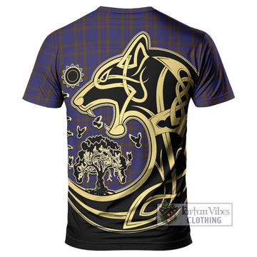 Elliot Tartan T-Shirt with Family Crest Celtic Wolf Style - Tartan Vibes Clothing