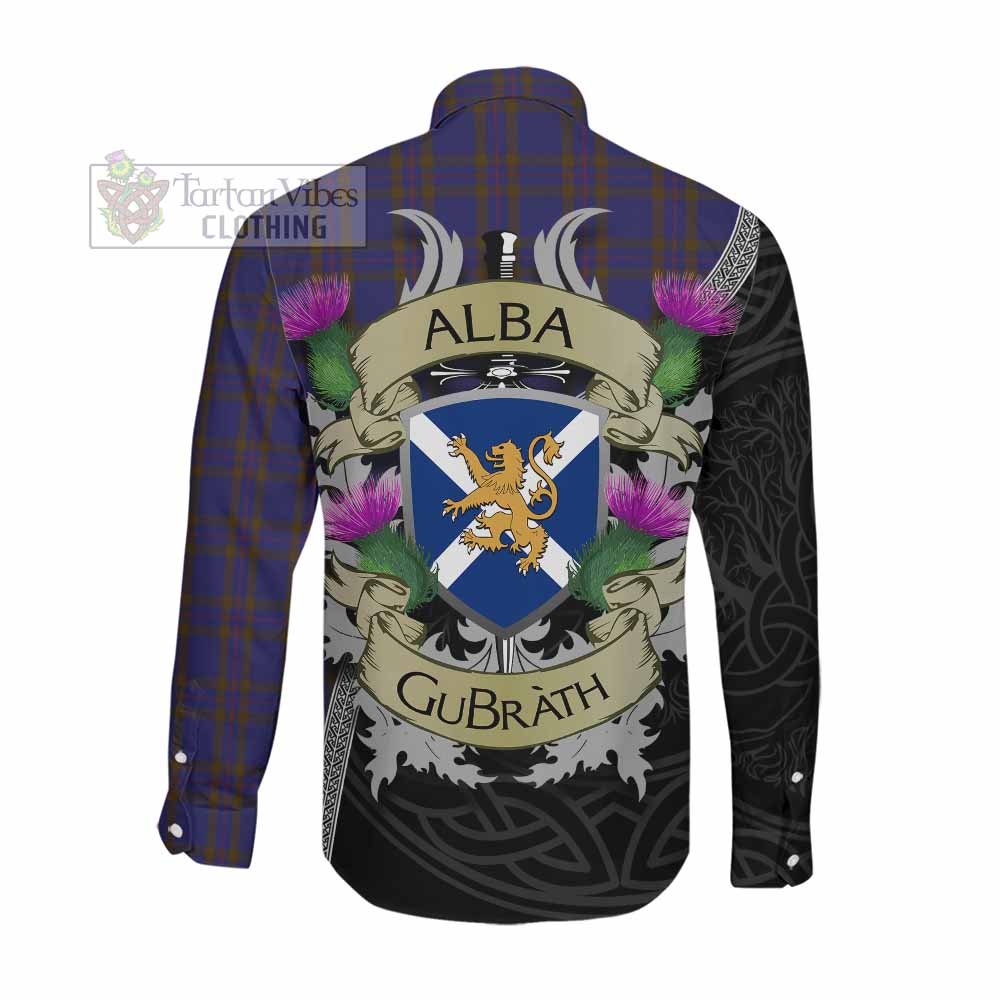 Tartan Vibes Clothing Elliot Tartan Family Crest Long Sleeve Button Shirt Lion Rampant Royal Thistle Shield Celtic Inspired