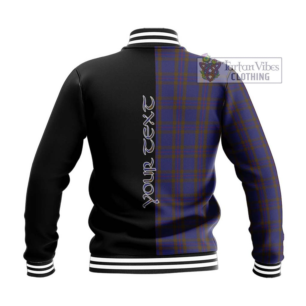 Elliot Tartan Baseball Jacket with Family Crest and Half Of Me Style - Tartanvibesclothing Shop