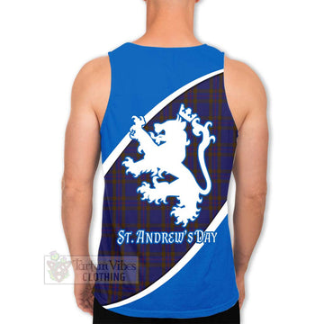 Tartan Vibes Clothing Elliot Family Crest Tartan Men's Tank Top Celebrate Saint Andrew's Day in Style