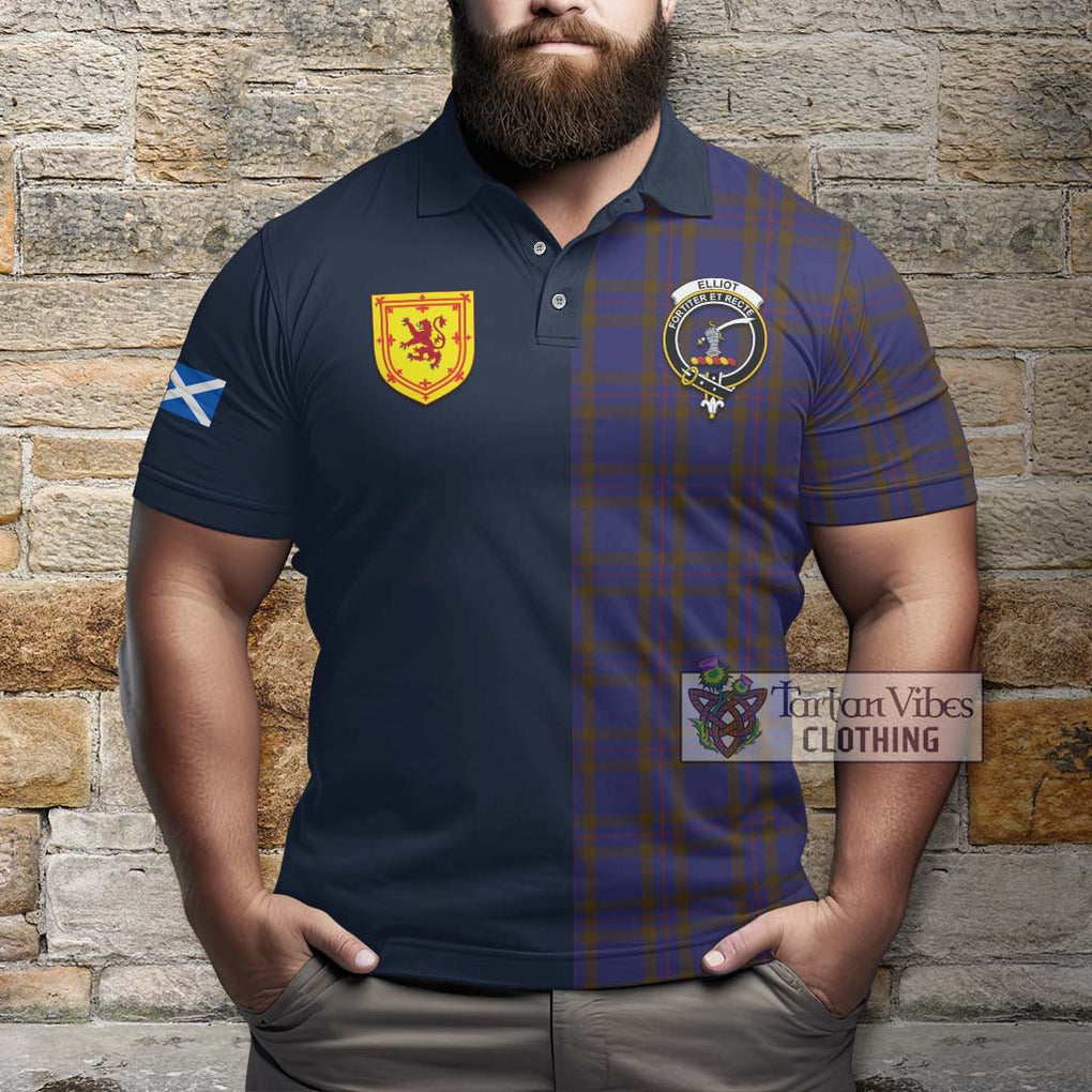 Tartan Vibes Clothing Elliot Tartan Polo Shirt with Scottish Lion Royal Arm Half Style