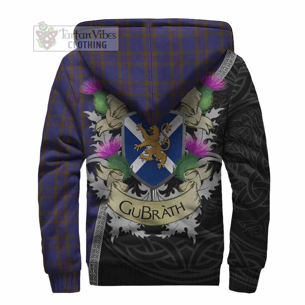 Tartan Vibes Clothing Elliot Tartan Family Crest Sherpa Hoodie Lion Rampant Royal Thistle Shield Celtic Inspired