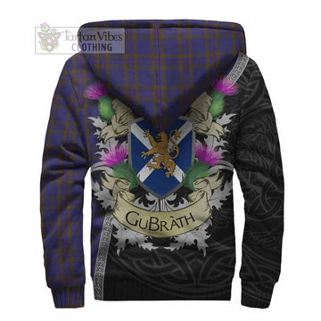 Tartan Vibes Clothing Elliot Tartan Family Crest Sherpa Hoodie Lion Rampant Royal Thistle Shield Celtic Inspired