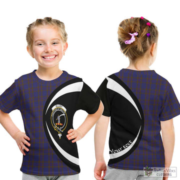 Elliot Tartan Kid T-Shirt with Family Crest Circle Style - Tartan Vibes Clothing