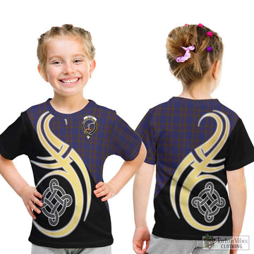 Elliot Tartan Kid T-Shirt with Family Crest and Celtic Symbol Style - Tartan Vibes Clothing