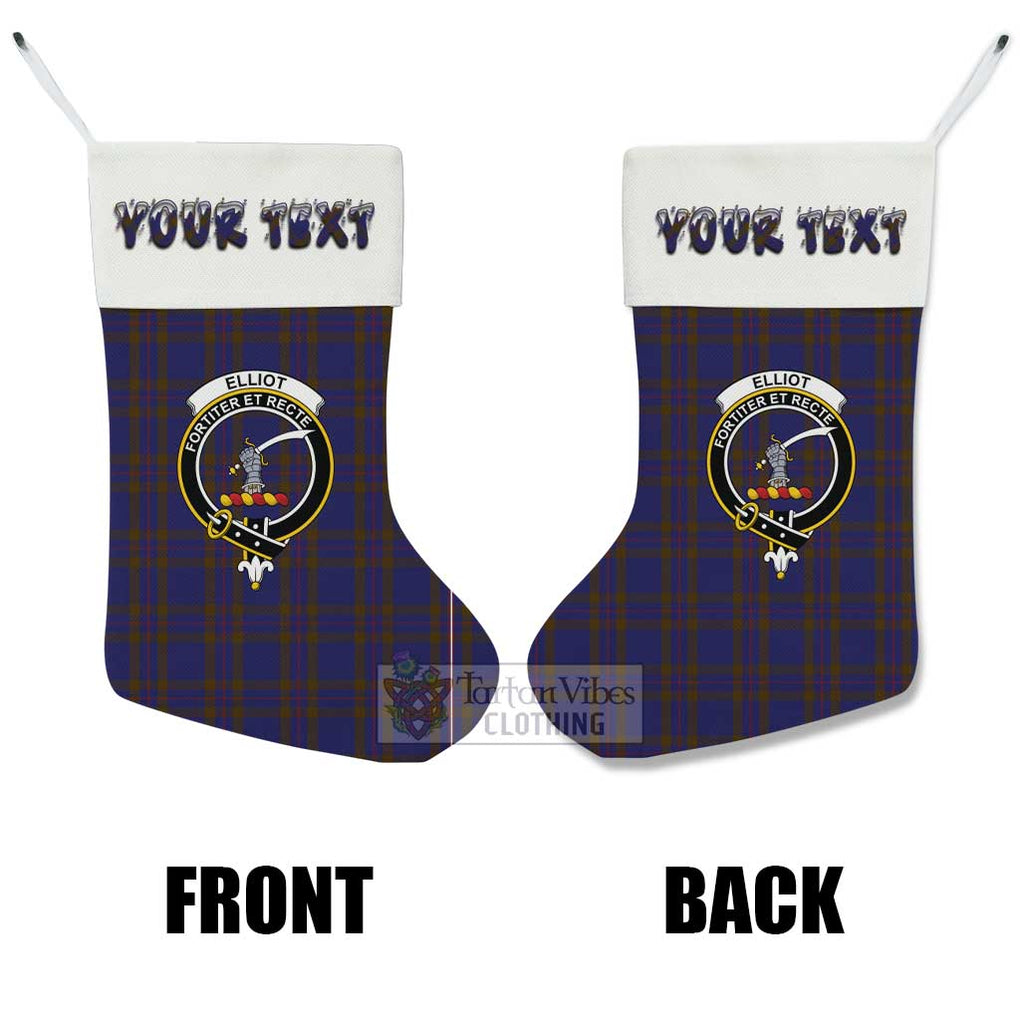 Tartan Vibes Clothing Elliot Tartan Family Crest Christmas Stocking with Personalized Text