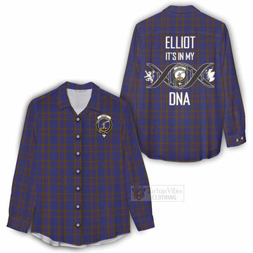 Tartan Vibes Clothing Elliot Tartan Women's Casual Shirt with Family Crest DNA In Me Style