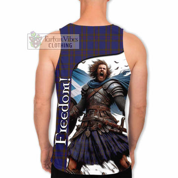 Tartan Vibes Clothing Elliot Crest Tartan Men's Tank Top Inspired by the Freedom of Scottish Warrior