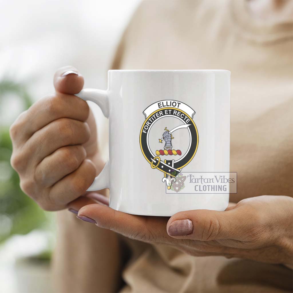 Elliot Family Crest Ceramic Mug - 2D-tartanvibesclothing