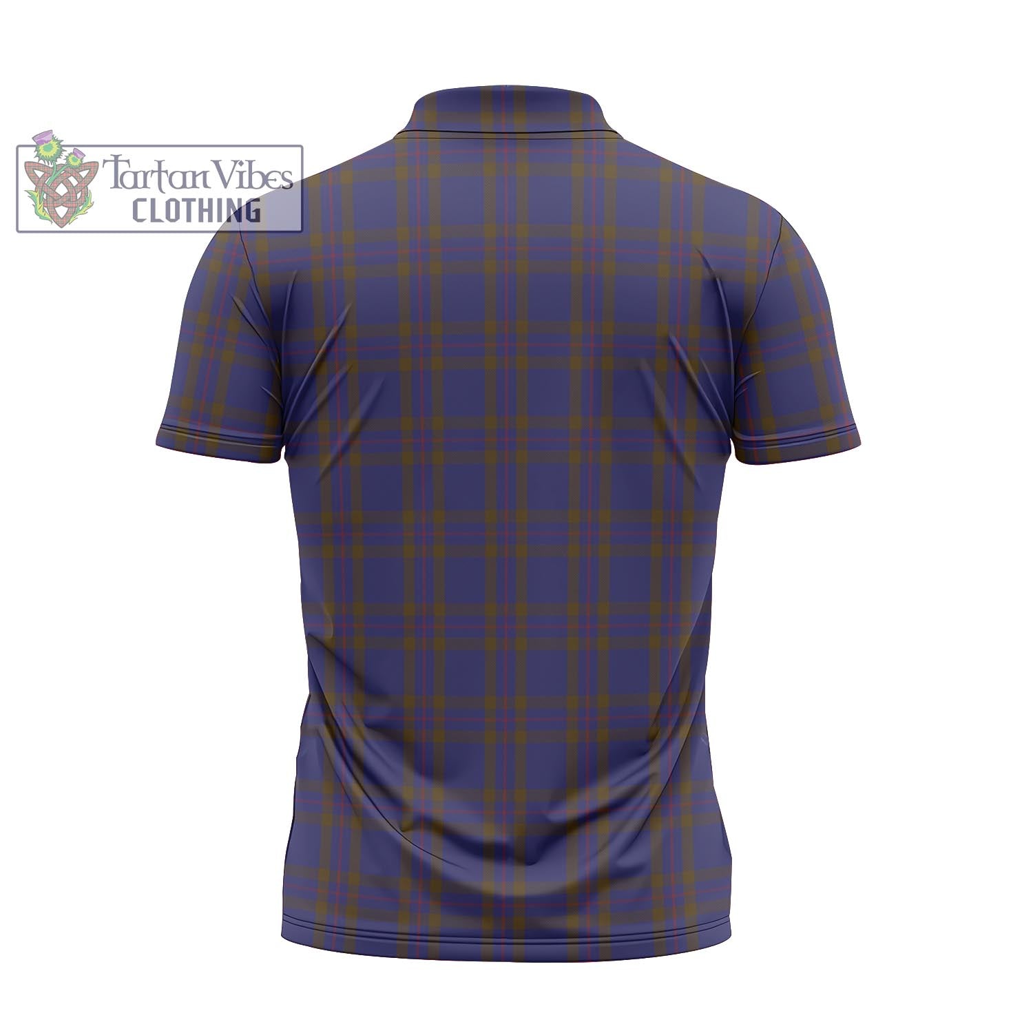 Tartan Vibes Clothing Elliot Tartan Zipper Polo Shirt with Family Crest