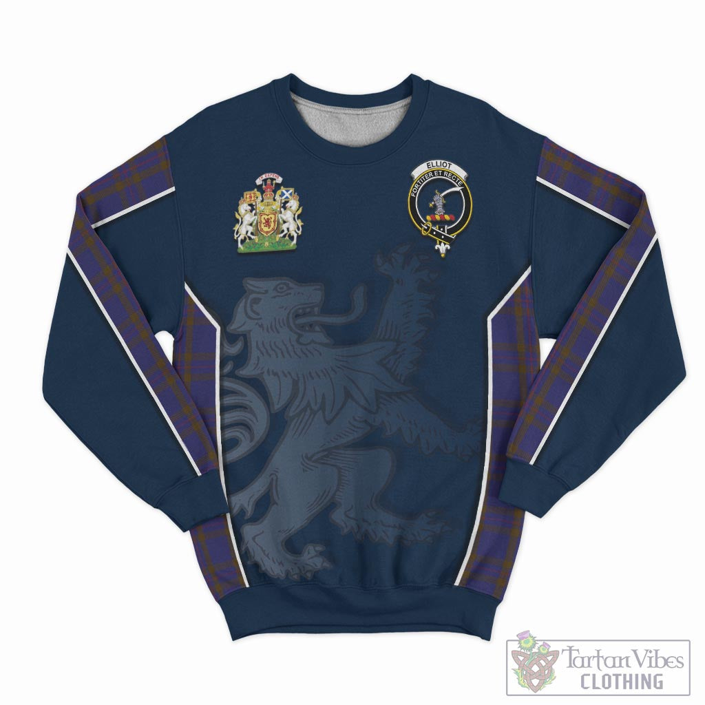 Tartan Vibes Clothing Elliot Tartan Sweater with Family Crest and Lion Rampant Vibes Sport Style
