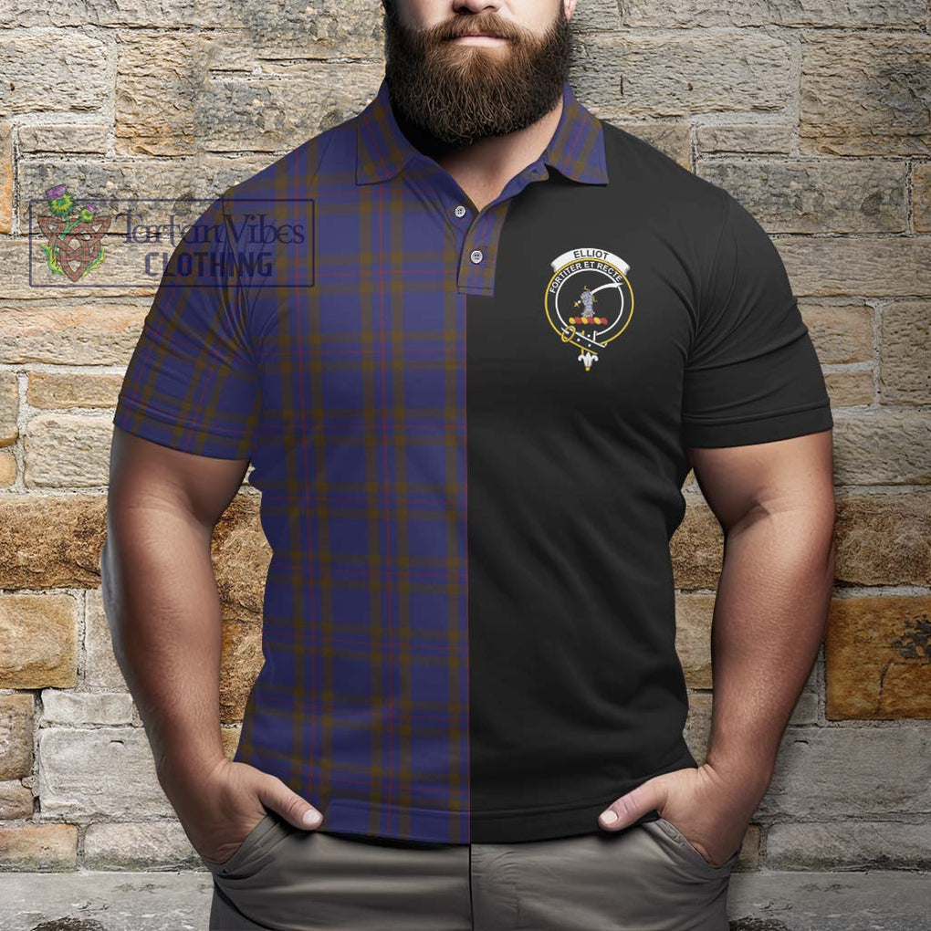 Elliot Tartan Polo Shirt with Family Crest and Half Of Me Style - Tartanvibesclothing Shop