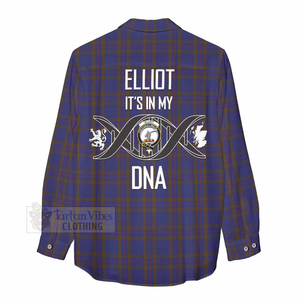 Tartan Vibes Clothing Elliot Tartan Women's Casual Shirt with Family Crest DNA In Me Style