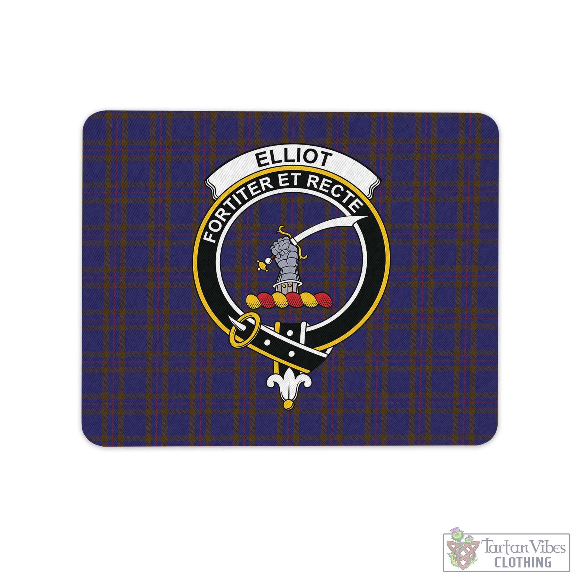 Tartan Vibes Clothing Elliot Tartan Mouse Pad with Family Crest