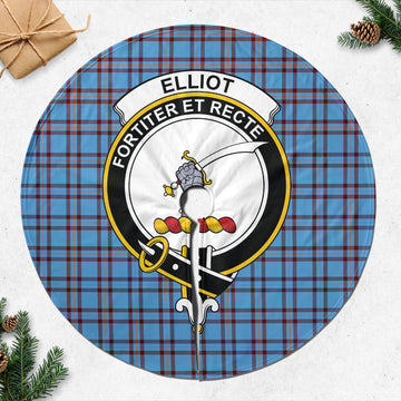 Elliot Ancient Tartan Christmas Tree Skirt with Family Crest