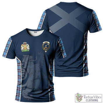 Elliot Ancient Tartan T-Shirt with Family Crest and Lion Rampant Vibes Sport Style