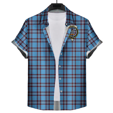 Elliot Ancient Tartan Short Sleeve Button Down Shirt with Family Crest