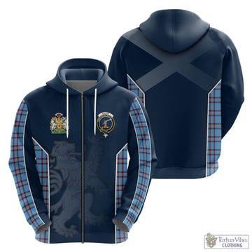 Elliot Ancient Tartan Hoodie with Family Crest and Lion Rampant Vibes Sport Style