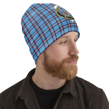 Elliot Ancient Tartan Beanies Hat with Family Crest