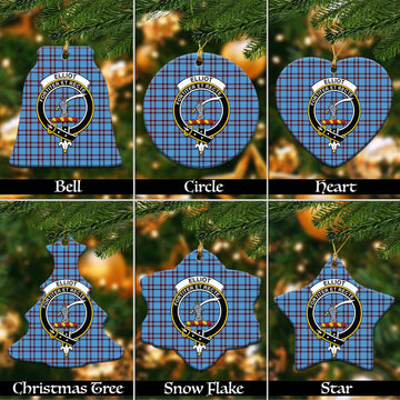 Elliot Ancient Tartan Christmas Ornaments with Family Crest