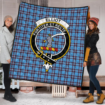 Elliot Ancient Tartan Quilt with Family Crest