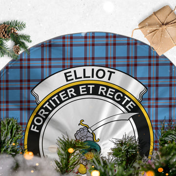 Elliot Ancient Tartan Christmas Tree Skirt with Family Crest