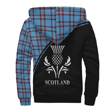 Elliot Ancient Tartan Sherpa Hoodie with Family Crest Curve Style