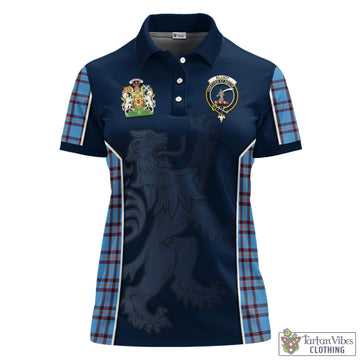 Elliot Ancient Tartan Women's Polo Shirt with Family Crest and Lion Rampant Vibes Sport Style
