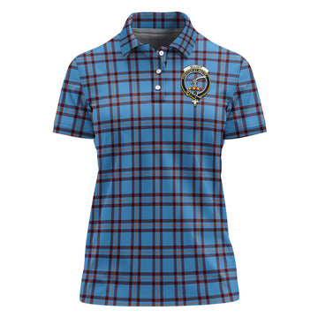 Elliot Ancient Tartan Polo Shirt with Family Crest For Women