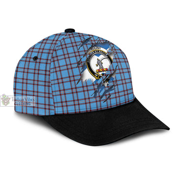 Elliot Ancient Tartan Classic Cap with Family Crest In Me Style