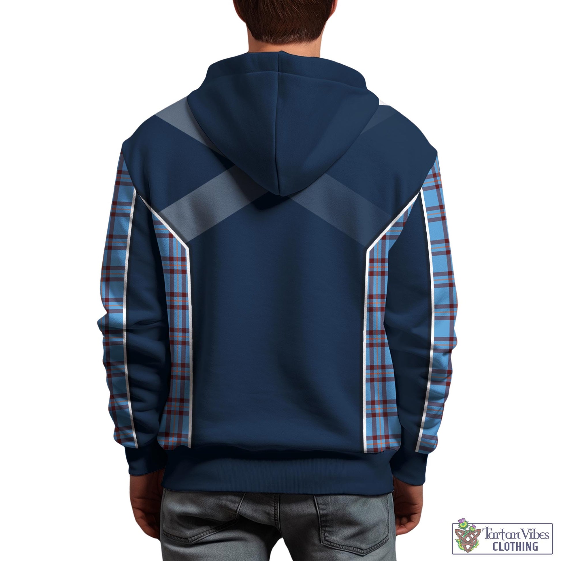Tartan Vibes Clothing Elliot Ancient Tartan Hoodie with Family Crest and Scottish Thistle Vibes Sport Style