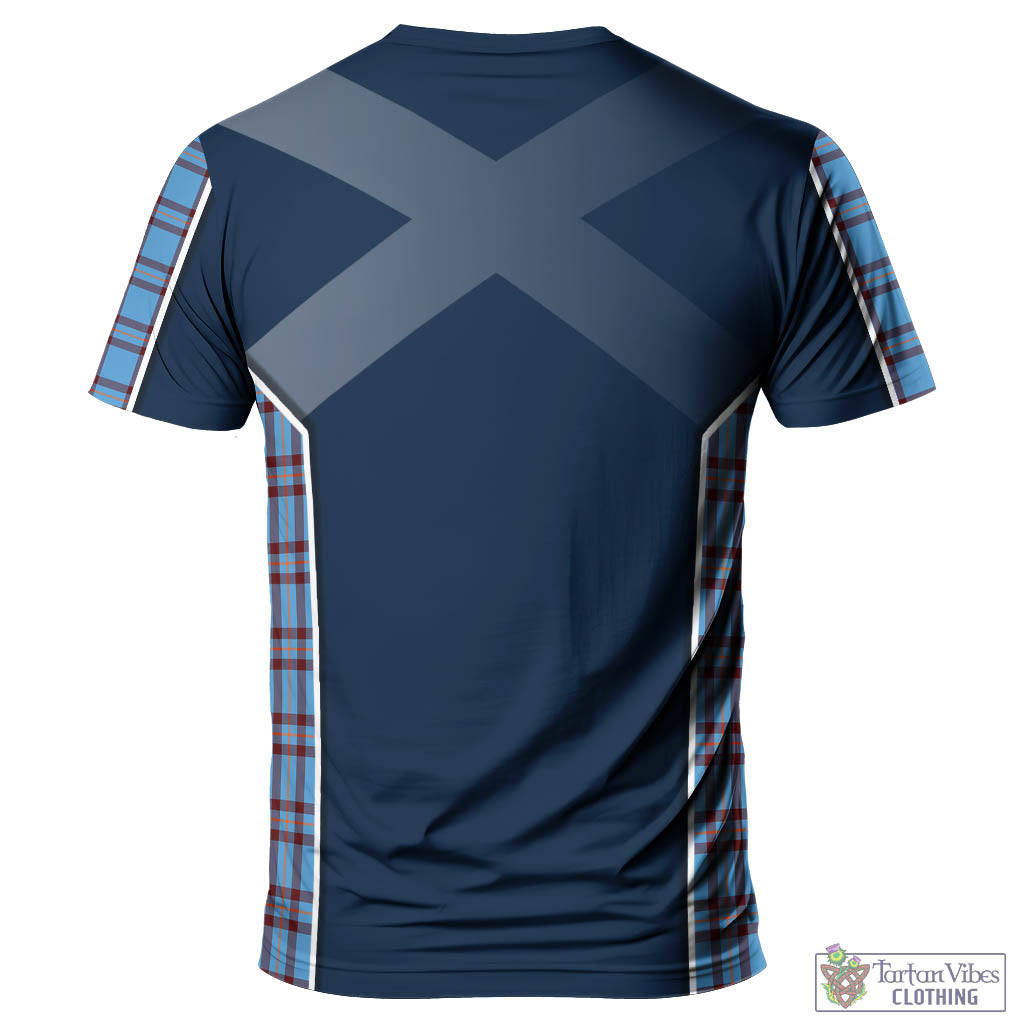 Tartan Vibes Clothing Elliot Ancient Tartan T-Shirt with Family Crest and Scottish Thistle Vibes Sport Style
