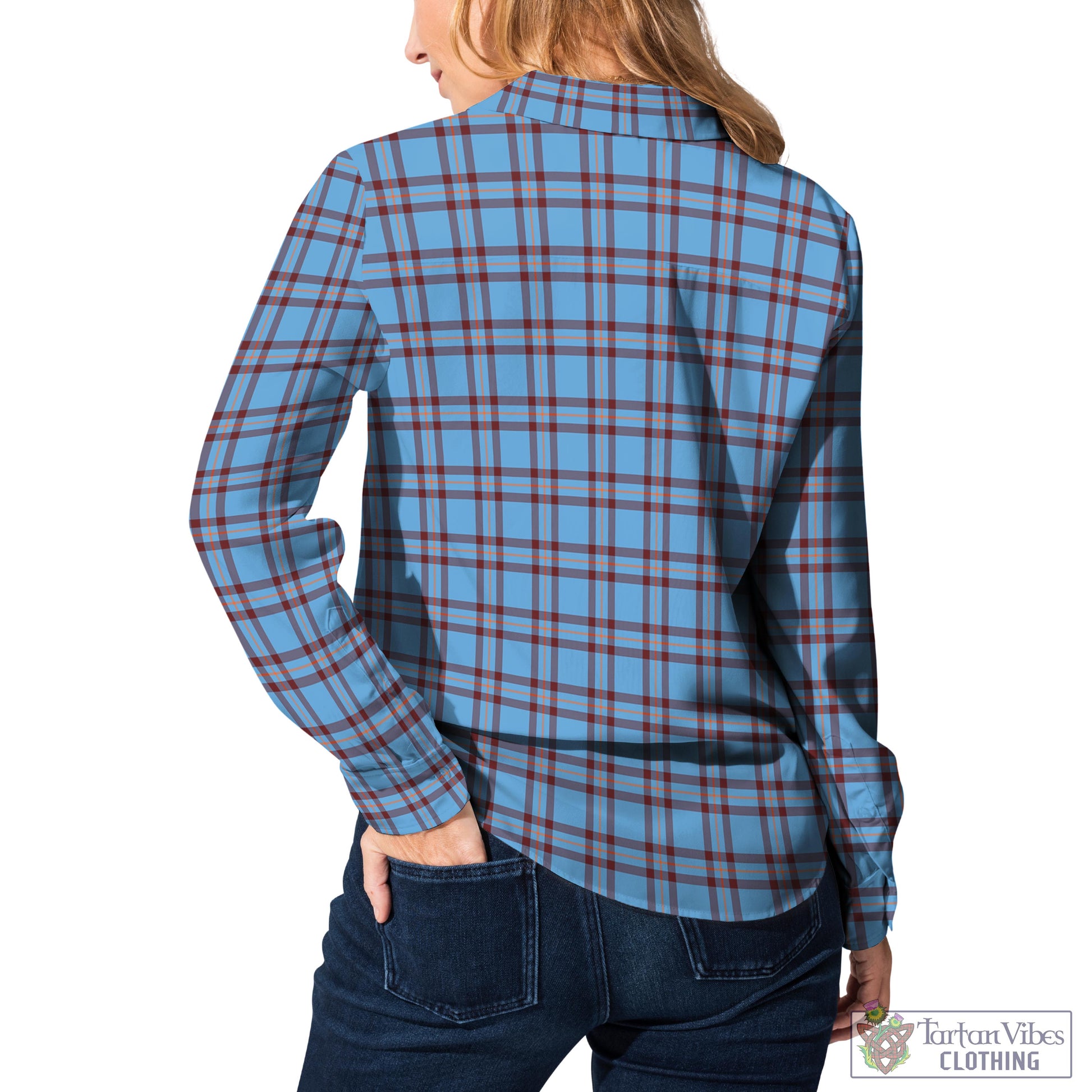 Tartan Vibes Clothing Elliot Ancient Tartan Womens Casual Shirt with Family Crest