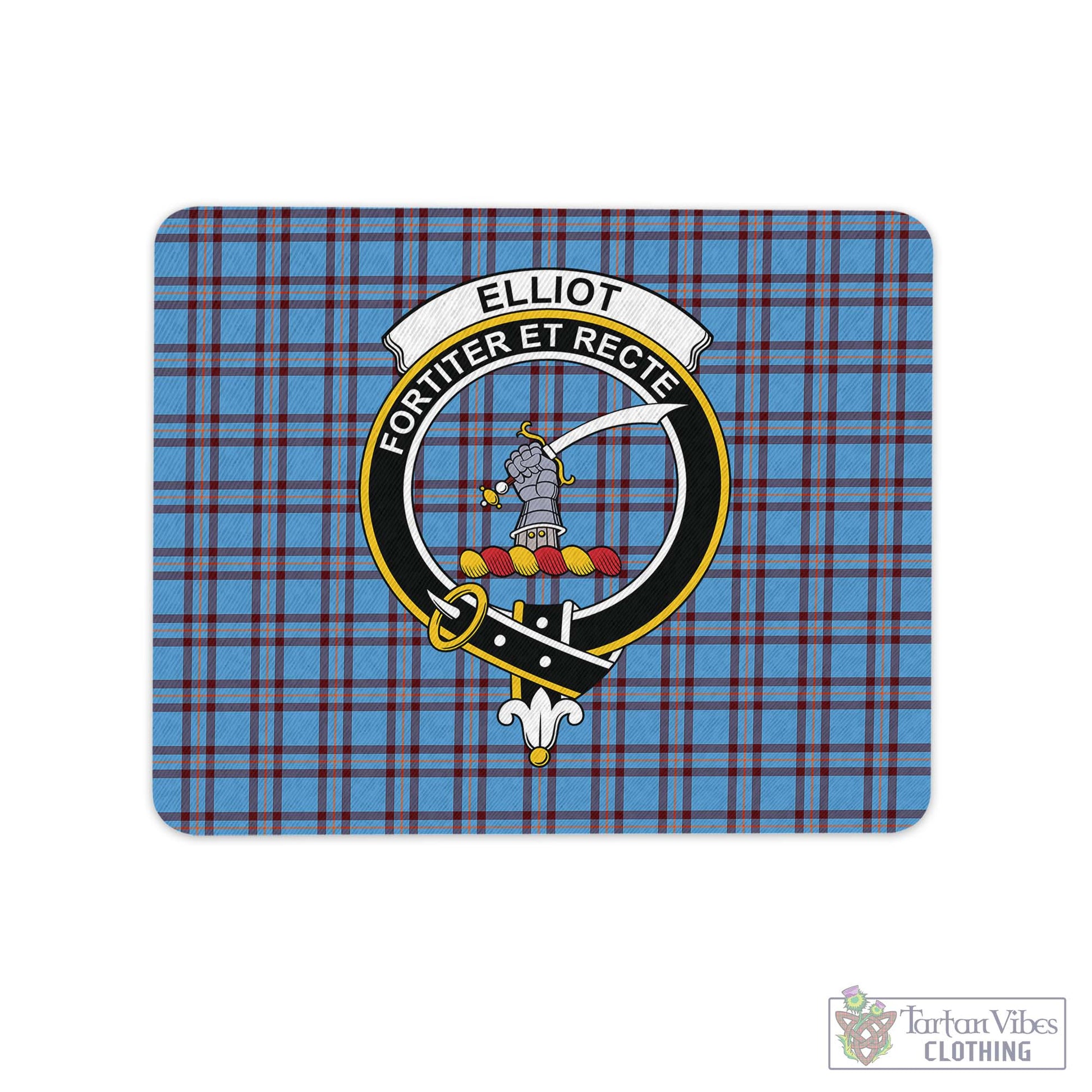 Tartan Vibes Clothing Elliot Ancient Tartan Mouse Pad with Family Crest