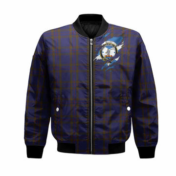 Elliot Clan Crest In Me Tartan Bomber Jacket Scotland Flag Style