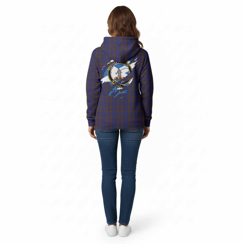 Elliot Clan Crest In Me Tartan Cotton Hoodie Scotland Flag Style