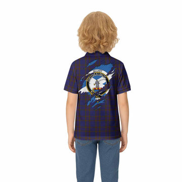 Elliot Clan Crest In Me Tartan Kid Polo Shirt Scotland Flag Style