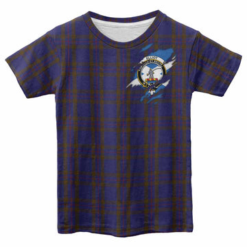 Elliot Clan Crest In Me Tartan Kid T-shirt Scotland Flag Style